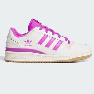 NWT Adidas Women’s Forum Low CL ‘White Purple Burst’ Shoes, size 10, With Box